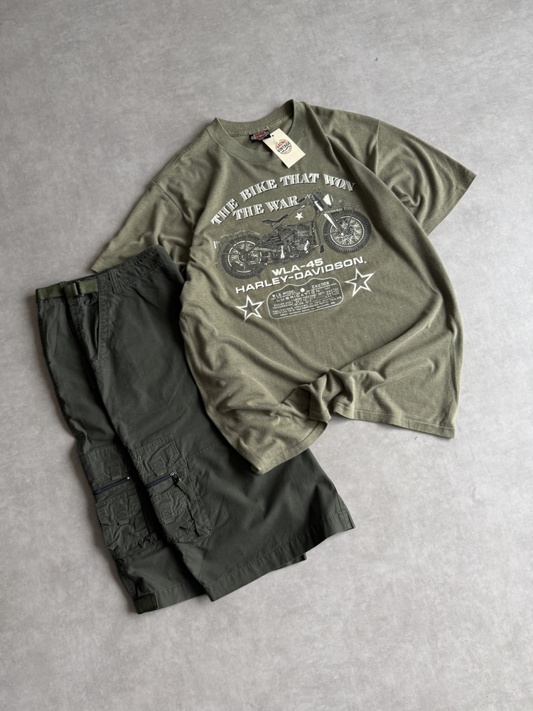 (W42) Vintage Billabong Haki Kargo Şort