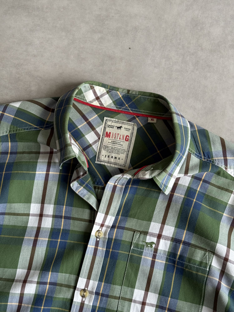 (XL) Orijinal Mustang Vintage Ekoseli Gömlek