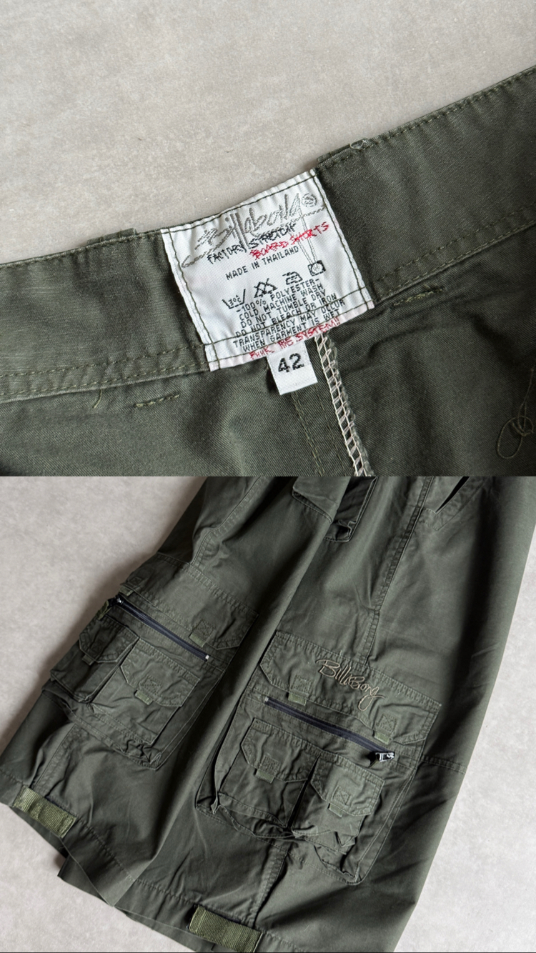 (W42) Vintage Billabong Haki Kargo Şort