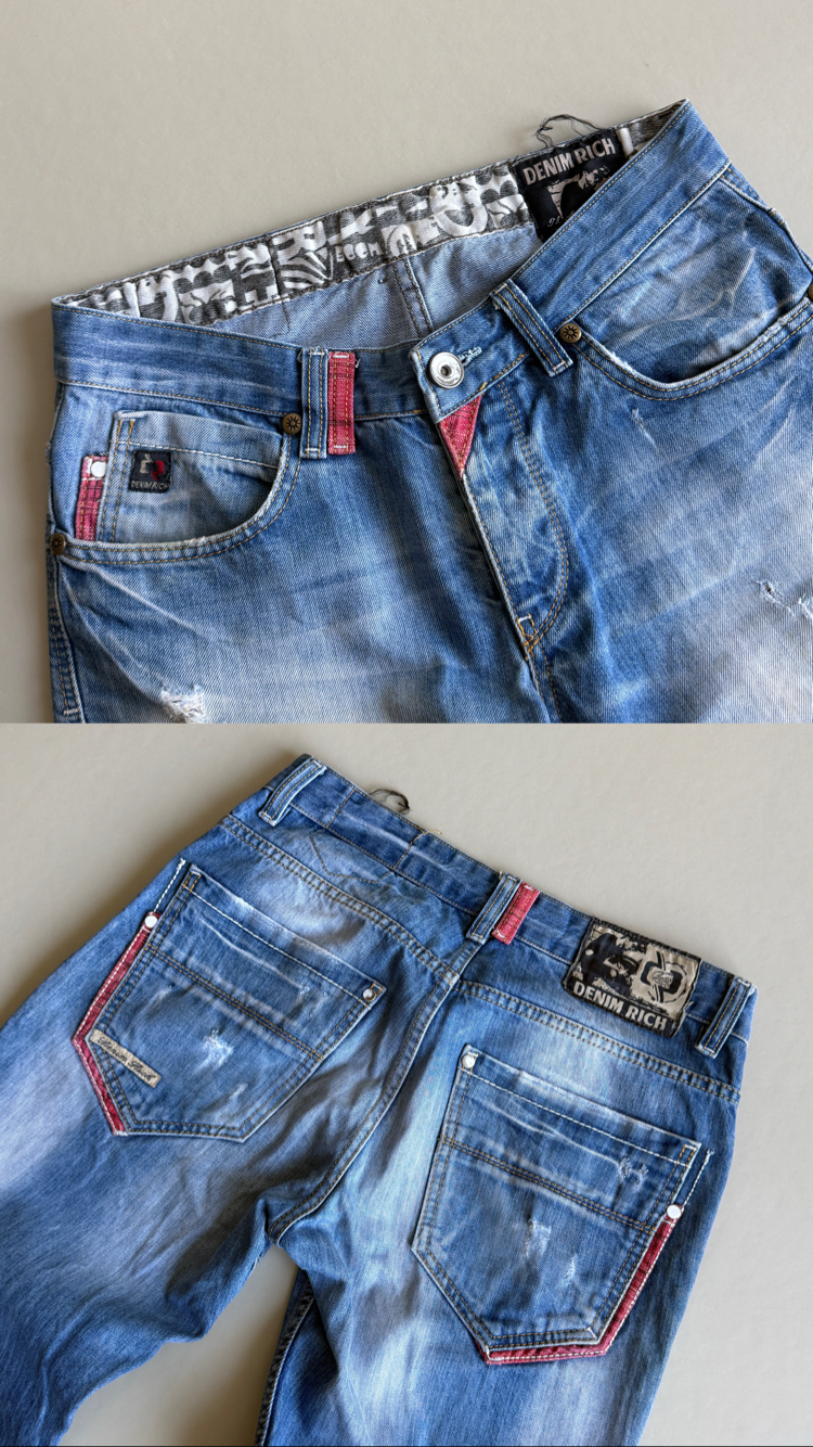 (W30) Denim Rich Eskitme Jean