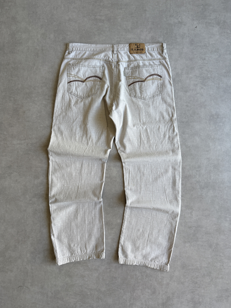 (W34) Emoş Collection Vintage Bej Pantolon 