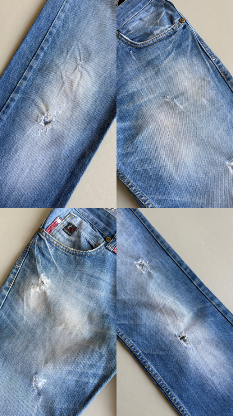 (W30) Denim Rich Eskitme Jean