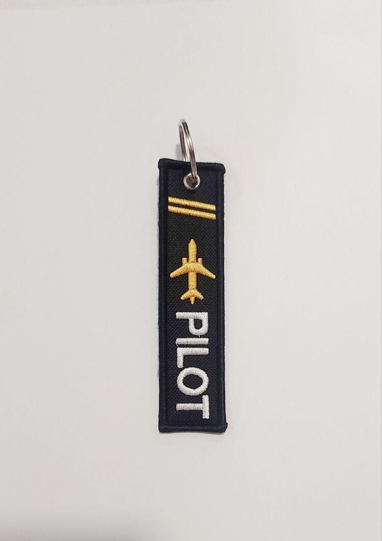 Pilot 2 Sırma Nakışlı Bez Anahtarlık 