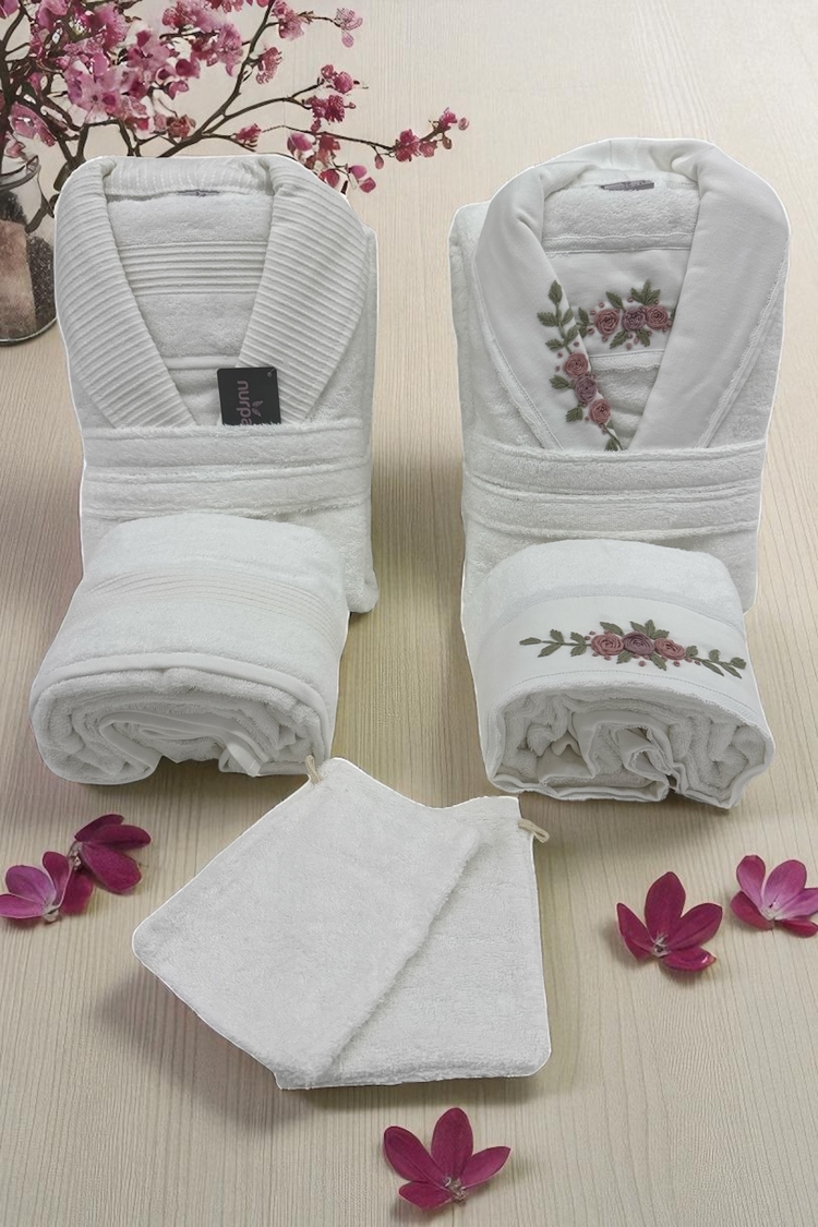 Nurpak Gelin Bambu Bornoz Takımı