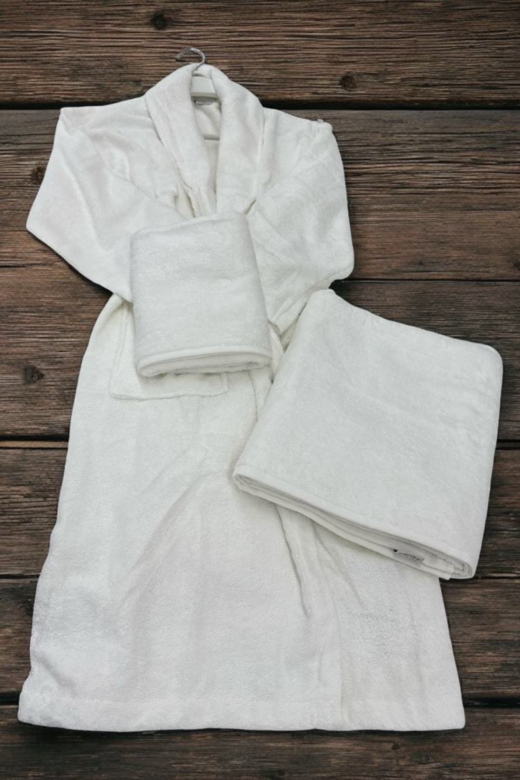 Ahfa Bambu Bornoz Kraliçe 3’Lü Set L-XL Beden