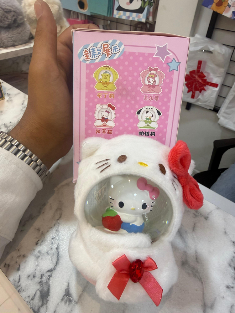 Hello Kitty sürpriz kutu kar küresi