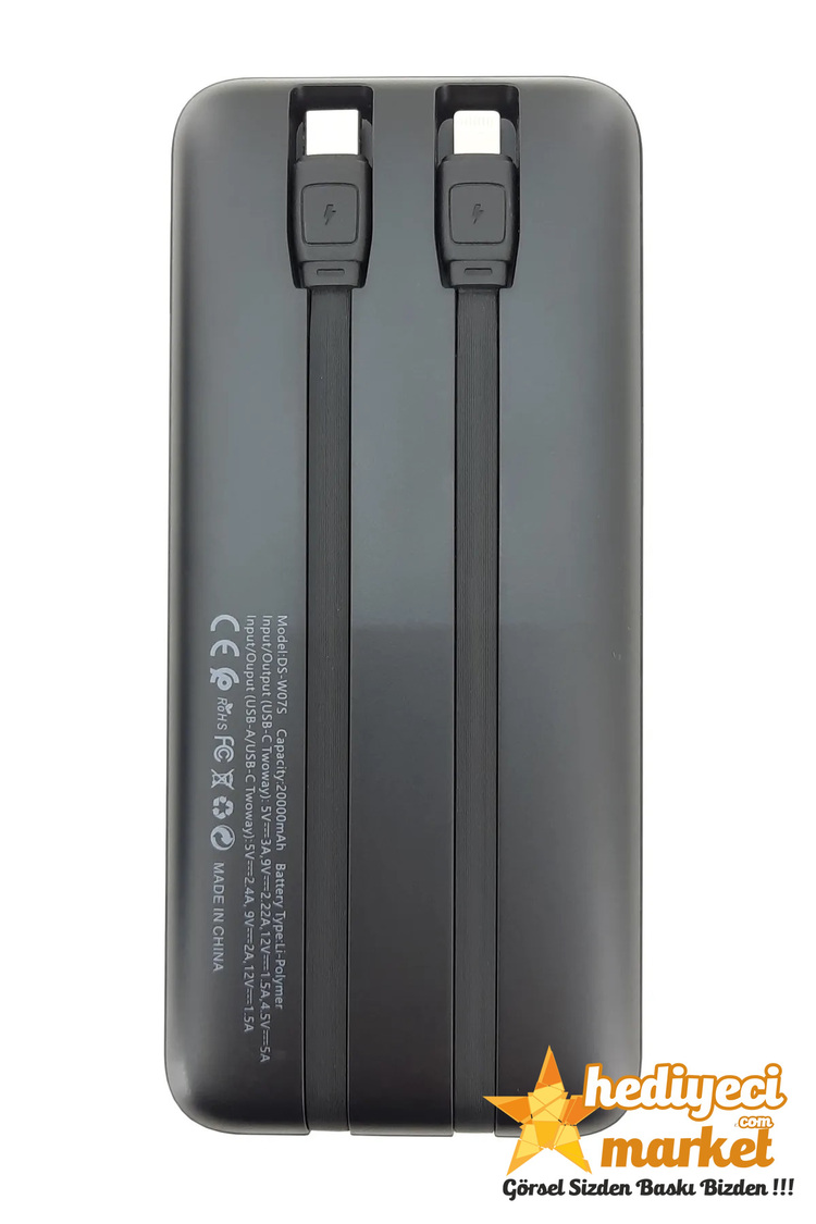OPH-10PD Powerbank | Entegre Lightning ve Type-C Kablolu 10.000mAh || HM-06-00053-01