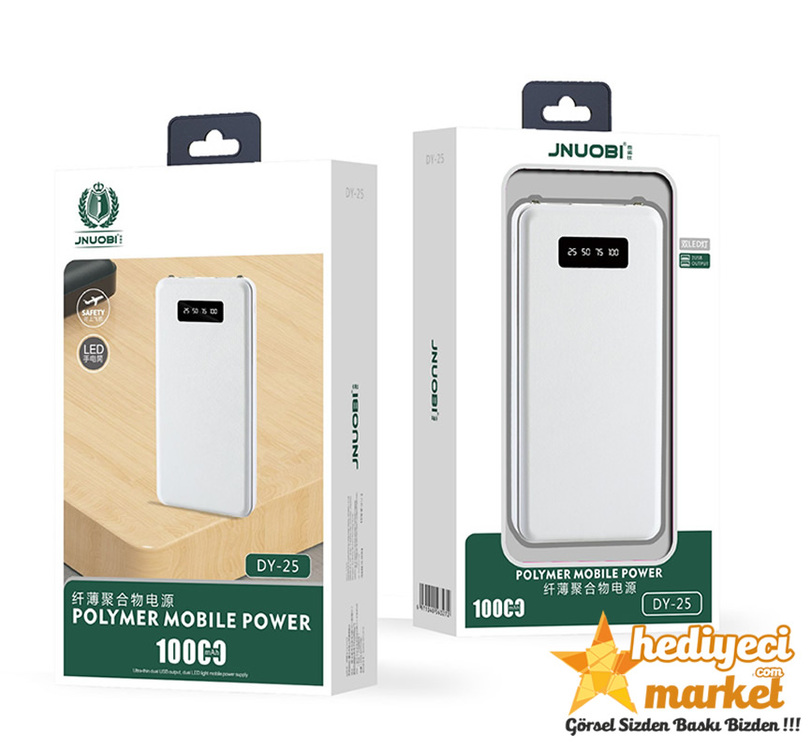 DY-25 10,000 mAh Taşınabilir Şarj Aleti Powebank 2xUsb Ledli || HM-06-00053-02
