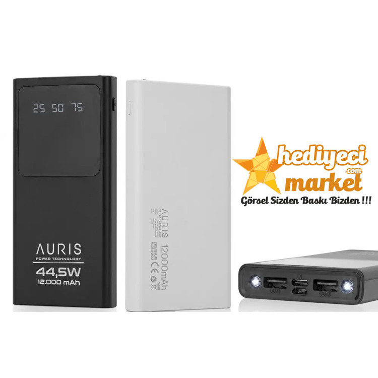 Powerbank (siyah-beyaz) 12000mah 44,5w Powerbank || HM-06-00053-03