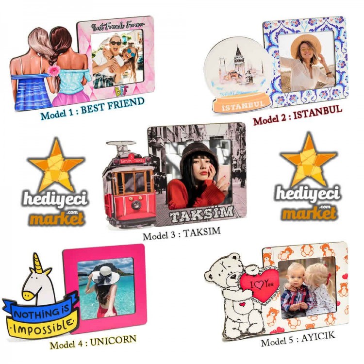 Ahşap Pola Fotoğraf Çerçevesi - Ayıcık || HM-04-00051-05