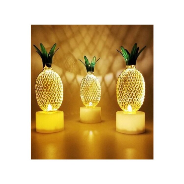 Led Işık Mini Ananas Lamba 3 Adet