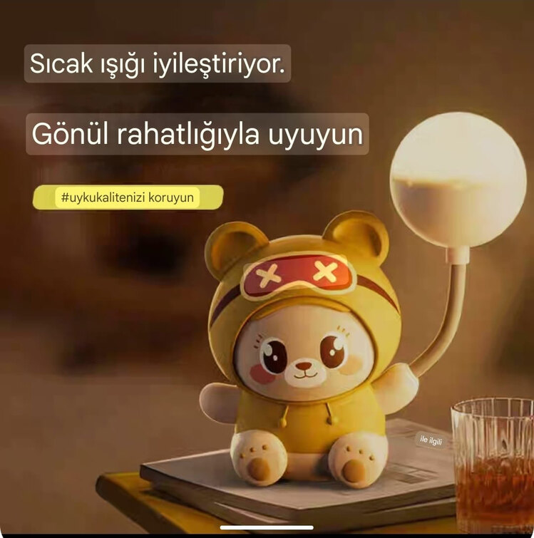 Sevimli ayıcık gece lambası
