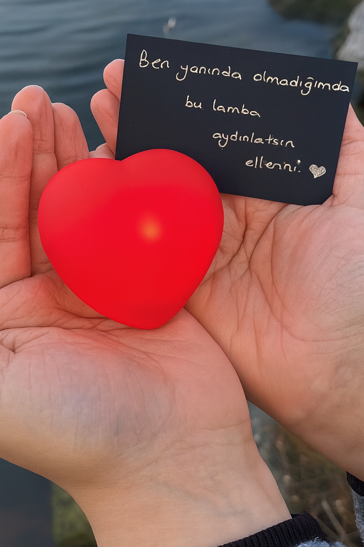 Mini kalp ışıklı lamba