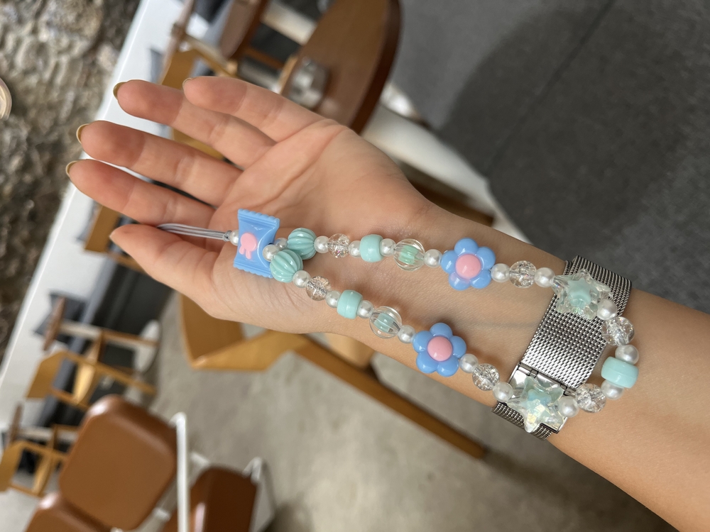 • BEADED CHARM | BLUE