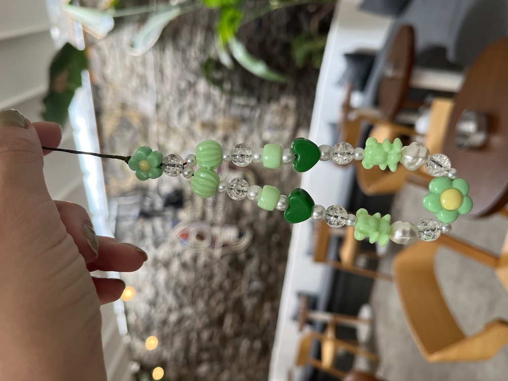 • BEADED CHARM | GREEN
