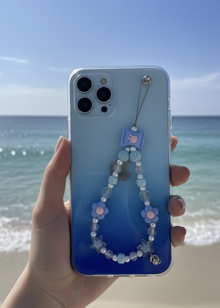 • BEADED CHARM | BLUE