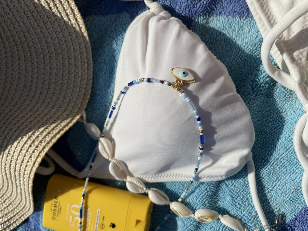 • Summer Collection | Deniz kabuğu ve Nazar Boncuklu Kolye