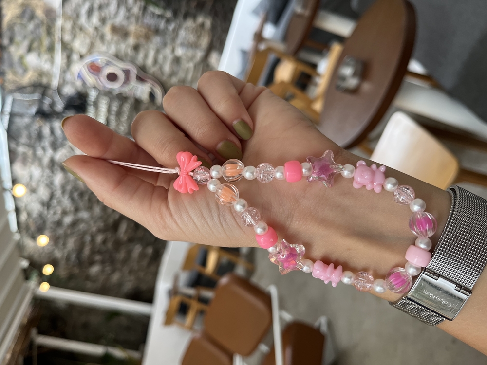 • BEADED CHARM | PINK2