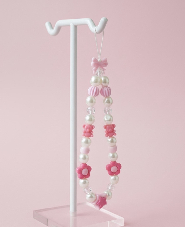 • BEADED CHARM | PINK 