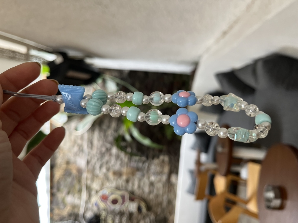 • BEADED CHARM | BLUE