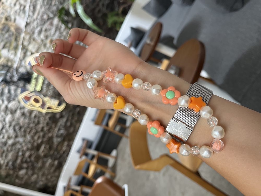 • BEADED CHARM | ORANGE