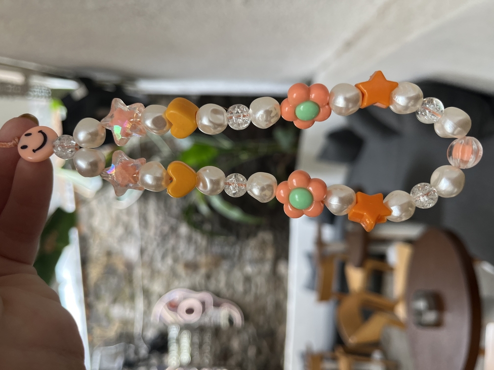 • BEADED CHARM | ORANGE