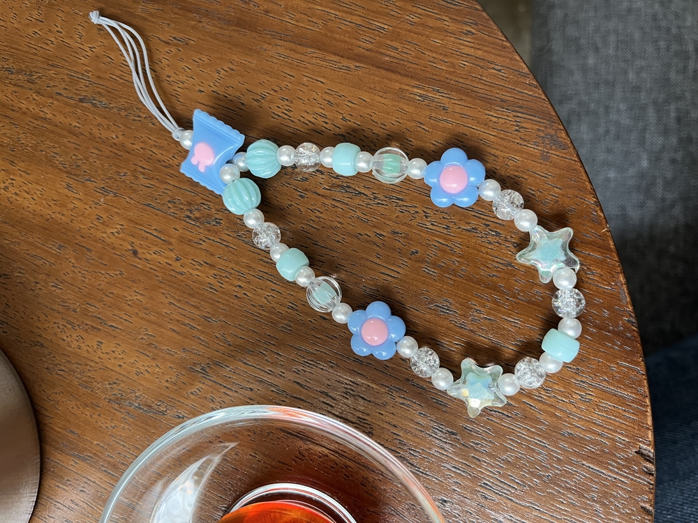 • BEADED CHARM | BLUE