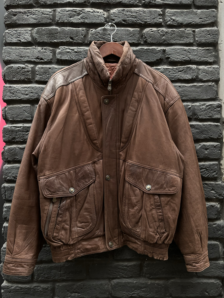 Vintage Bomber Deri Ceket