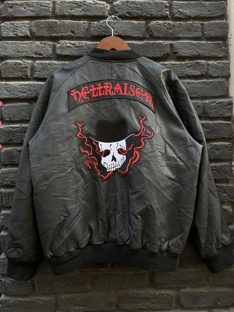 Vintage Hellraiser Patch Deri Ceket