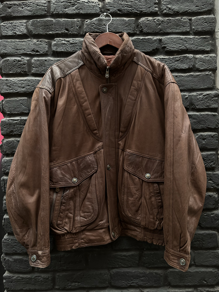 Vintage Bomber Deri Ceket