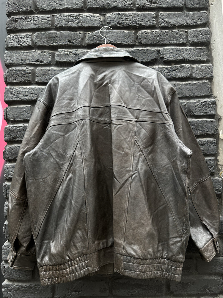 XL Vintage Bomber Deri Ceket