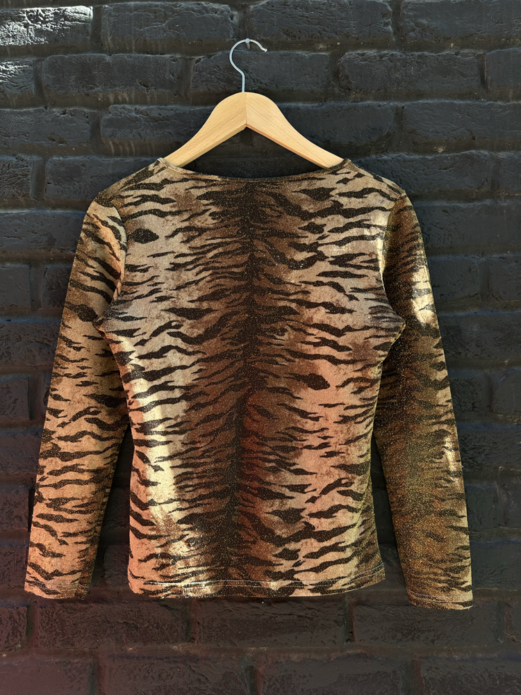 Vintage Animal Print Bluz