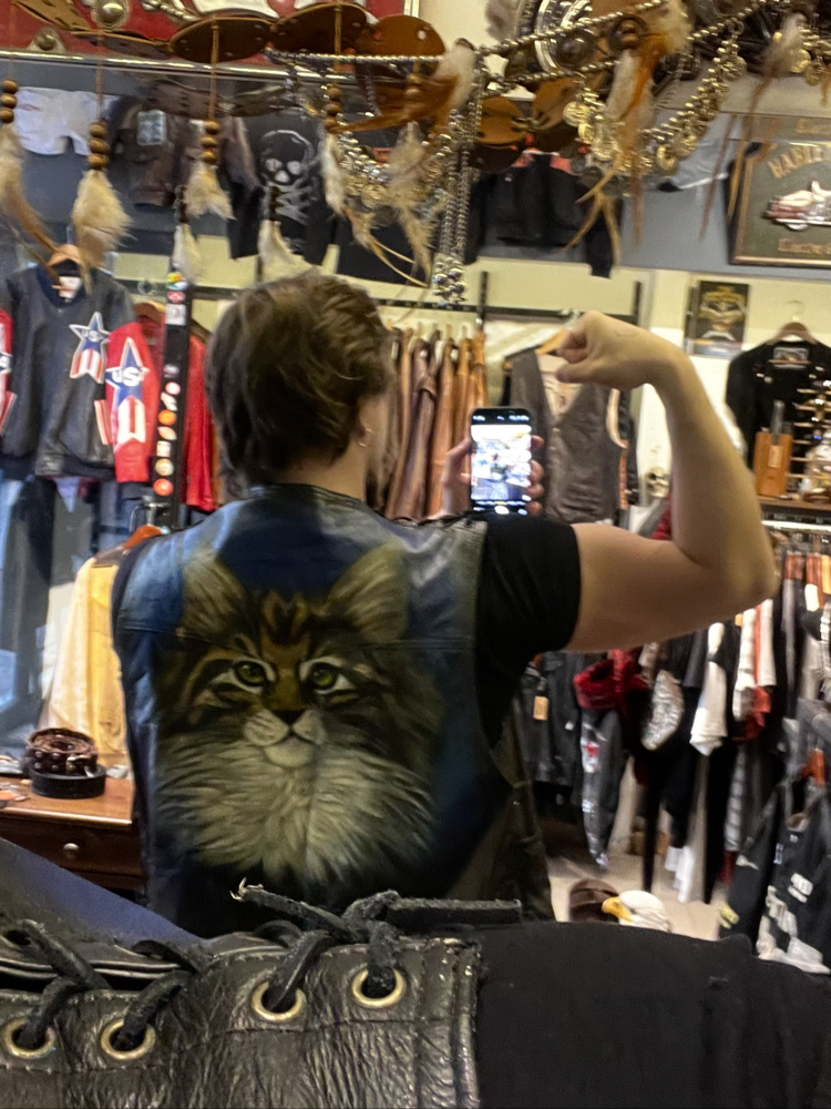 Dehşet Motorcu Kedi Yelek