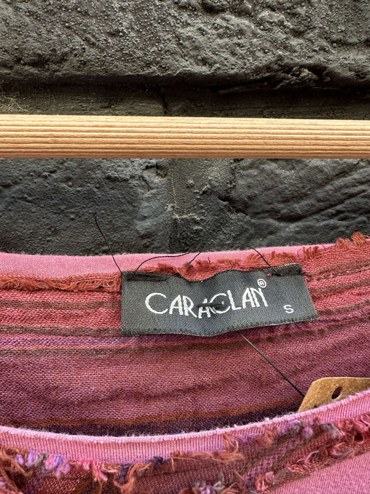Vintage İşlemeli Pembe Bluz