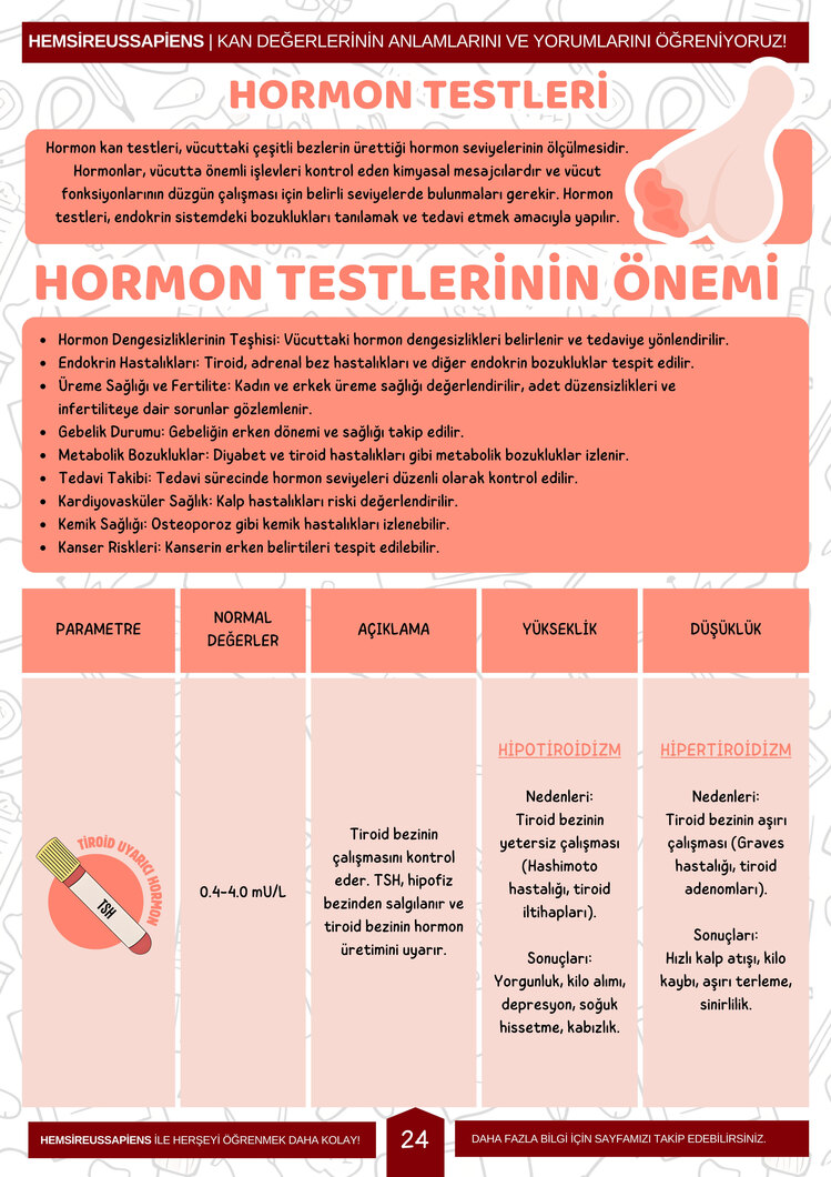 Kan Tahlillerinin Anlamları ve Yorumları