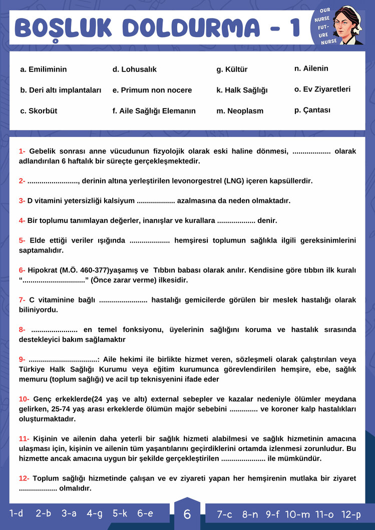 Halk Sağlığı Sınavlara Hazırlık Föyü