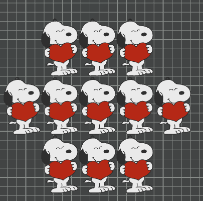 10+1 Adet Snoopy Kalpli Anahtarlık