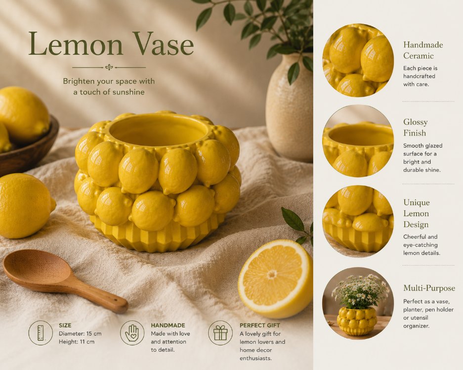 Hestia Lemon Vazo