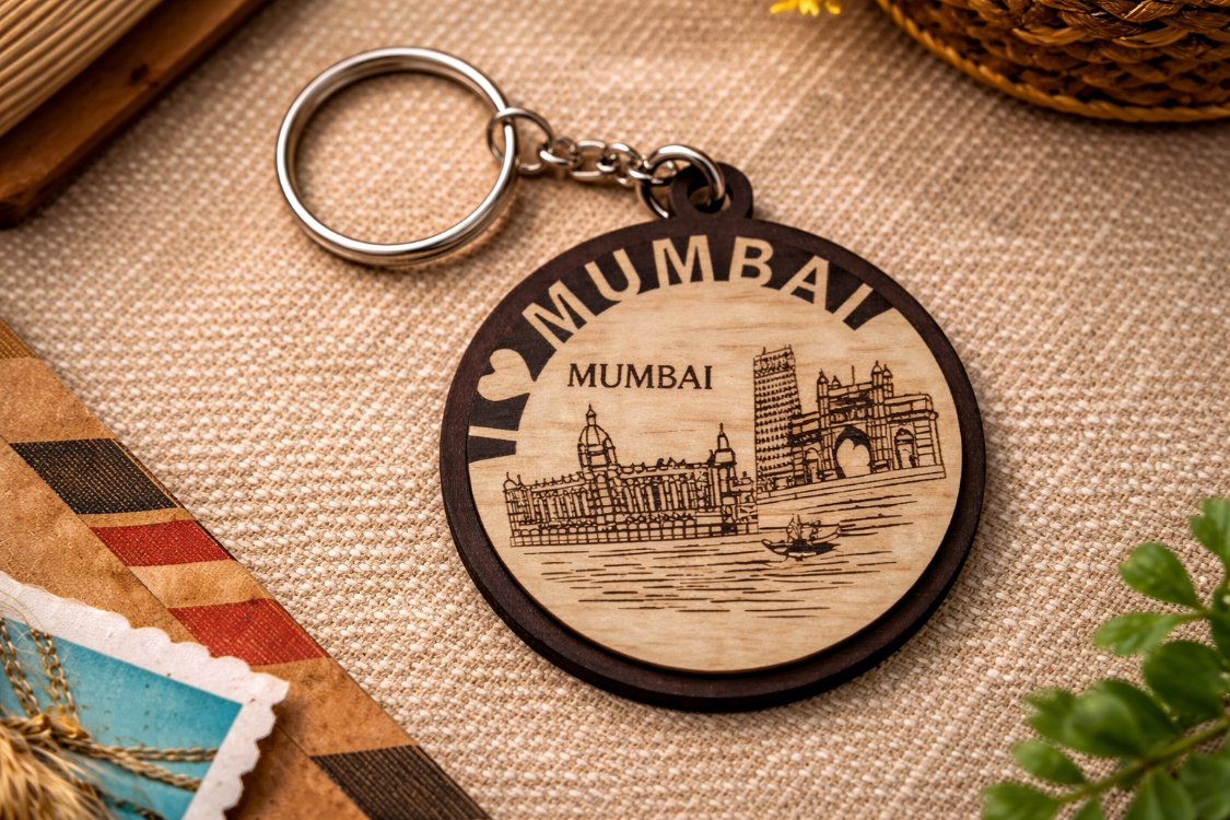 Mumbai ahşap anahtarlık