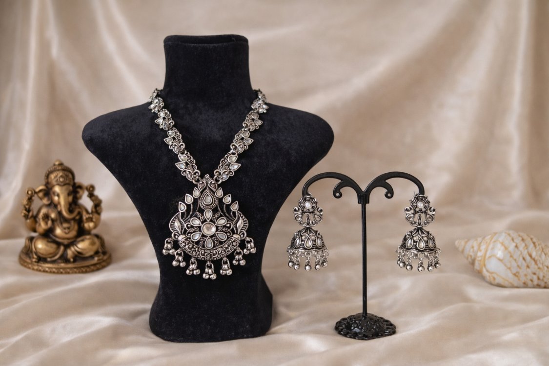 Kundan taşlı oksit set 