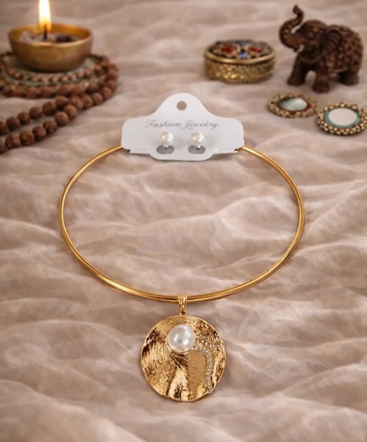 İncili choker set