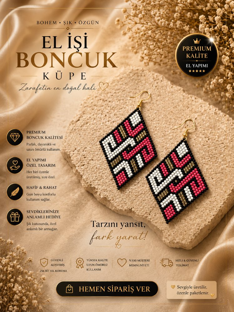 Hint el yapımı küpe