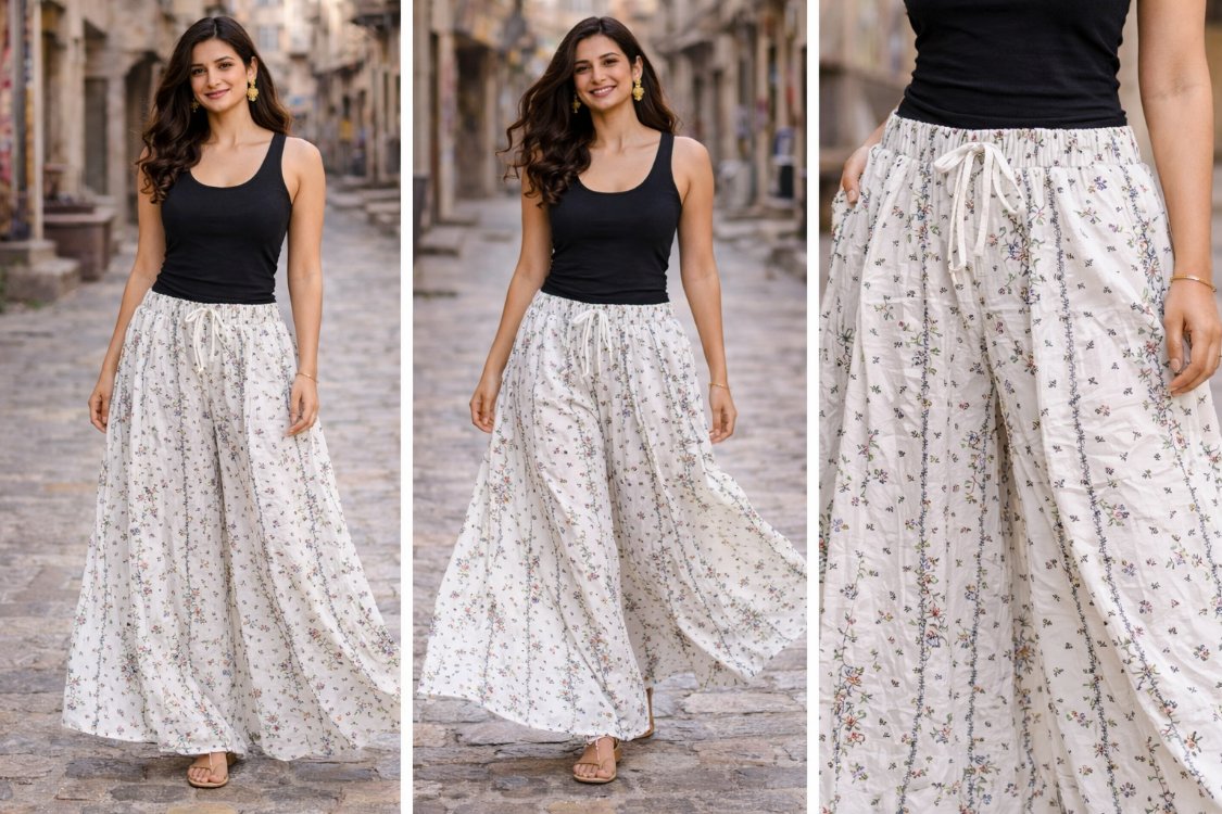 Etnik etekli pantalon