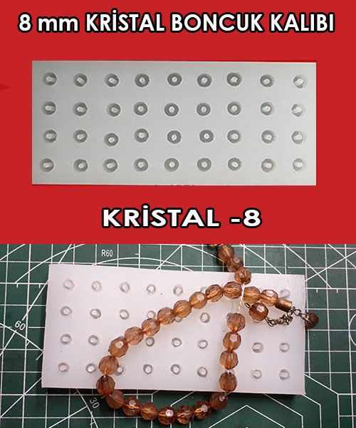 8 mm Kristal Tesbih Kalıbı