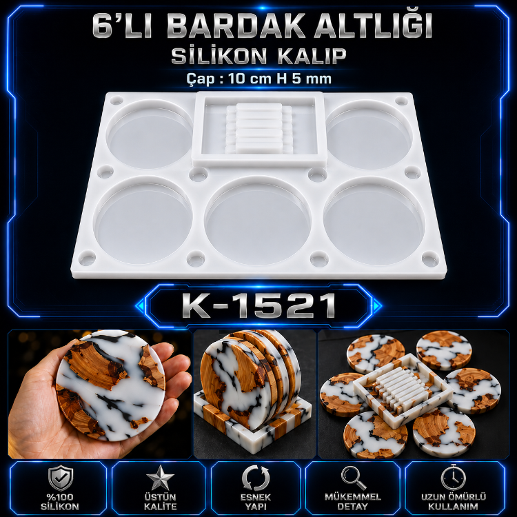 Bardak Altlığı Seti Yuvarlak 