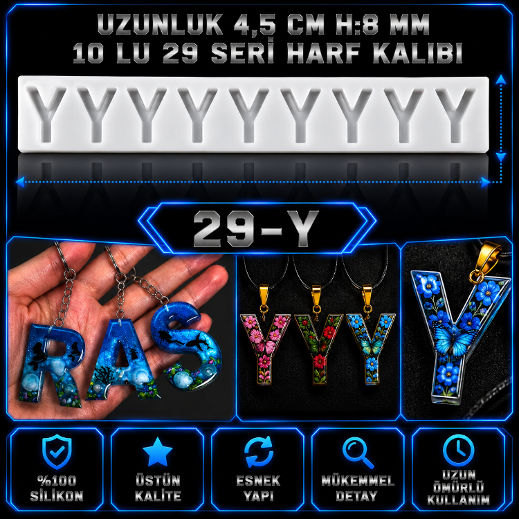 Y HARF 10 LU SERİ SİLİKON KALIBI