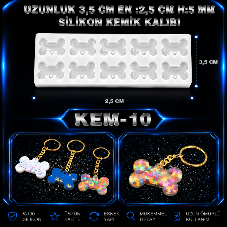TASMA KEMİK SİLİKON Kalıbı KEM 10
