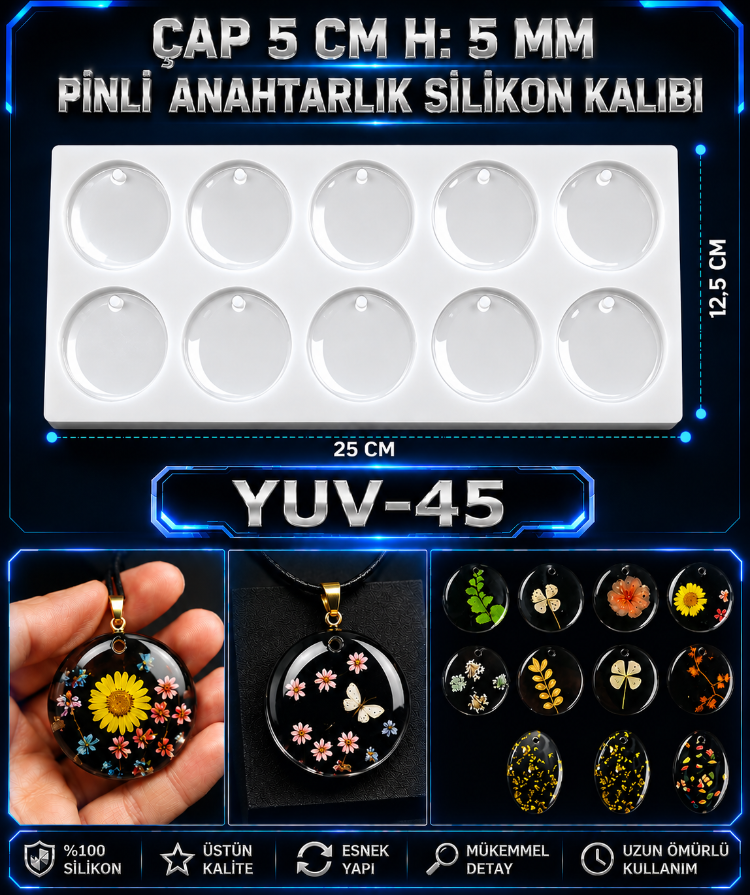 Anahtarlık Pinli Silikon Kalıp 