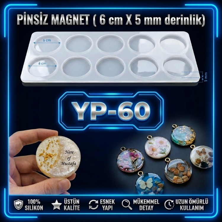 YUVARLAK ANAHTARLIK YT 60 MAGNET KALIBI