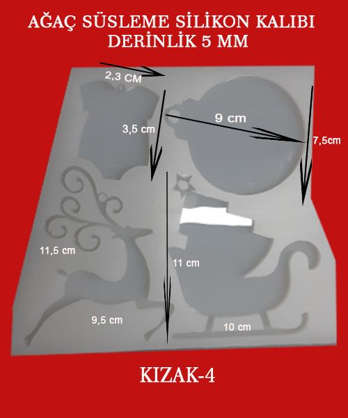 Ağaç Süsleme Kalıbı Geyik